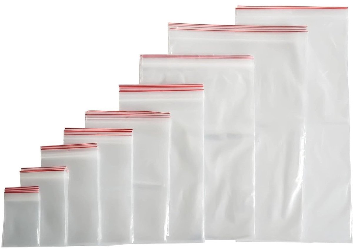 Hersluitbare zakjes zipsluiting - Transparant - 17 x 23 cm - Polyethyleen zakjes voor veilig bewaren