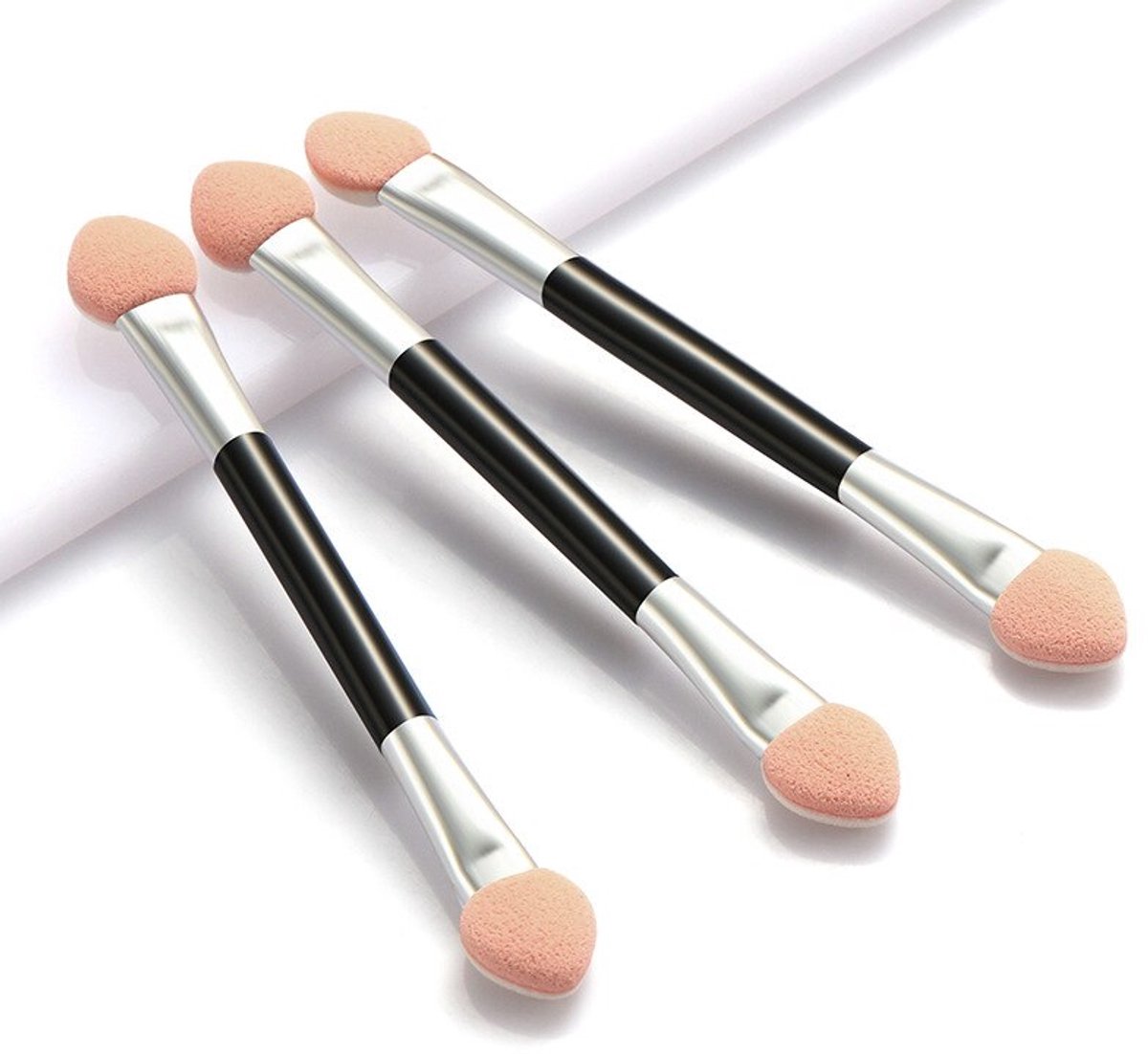 10x Oogschaduw kwastjes - Make up kwastjes - Make-up sponsjes - Oogschaduw sponzen - Eyeshaduw brushes - 10 stuks dubbelzijdig - Opmaken met kwastjes - Jonyx