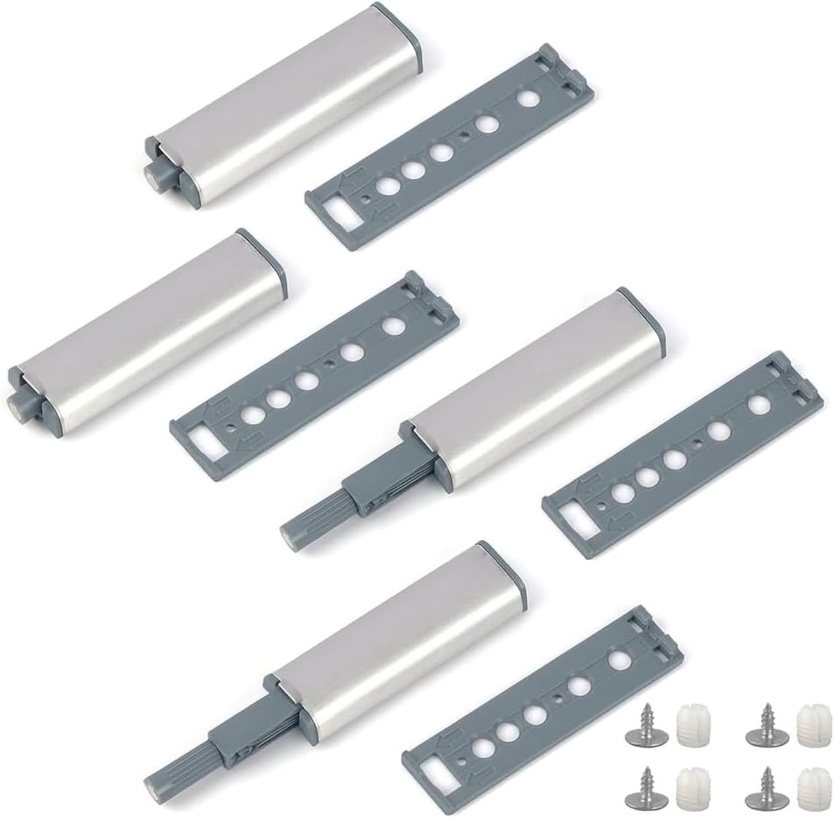 4 Pcs Push Door Opener Push to Open Door Opener, Cabinet Door Damper, Push Opener Cabinet Door, Tip-On Pressure - ShopVlot