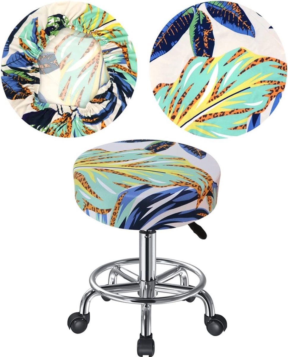 Round Stool Cover For Outdoor Bar Stool Covers Round Diameter 30-40cm Rich Colors Expandable Knitter Free Washable - ShopVlot