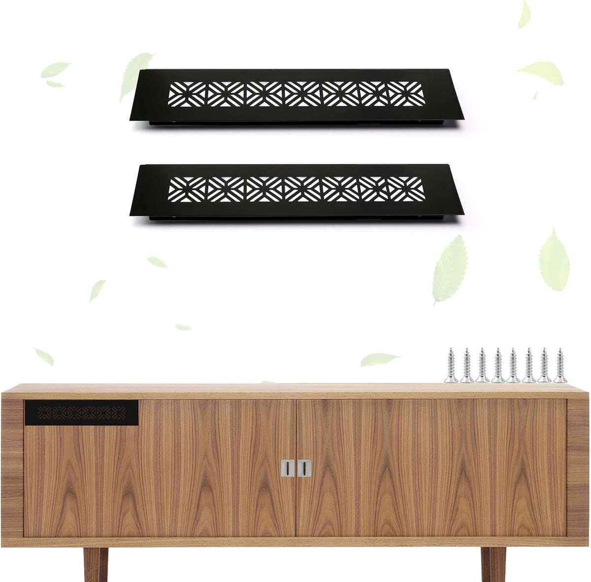 2 stuks rechthoekig ventilatierooster, 200×50 mm - ShopVlot