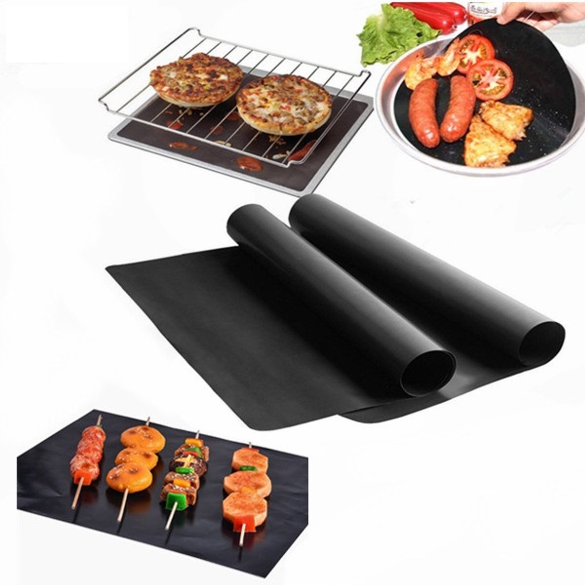 6x Teflon Grillmat & Ovenmat - Bakmat Herbruikbaar 40x33cm
