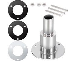 QIMEI-SHOP Diesel Heater Exhaust Connector, 24 mm Hull Exhaust Socket Made of 316 Stainless Steel for Heating Parking - ShopVlot