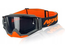 NAXA G4/DX Crossmotorbril - Oranje Fluo, Getint Vizier, CE Gecertificeerd