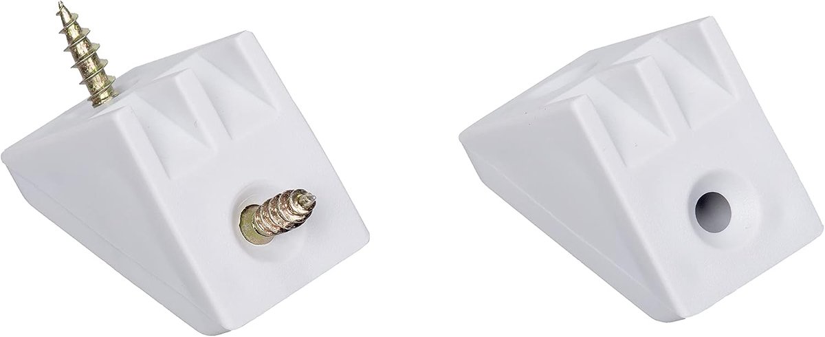 Hoekconnector 40 x - Kunststof - Met dekflap - Versterkt meubels - ShopVlot