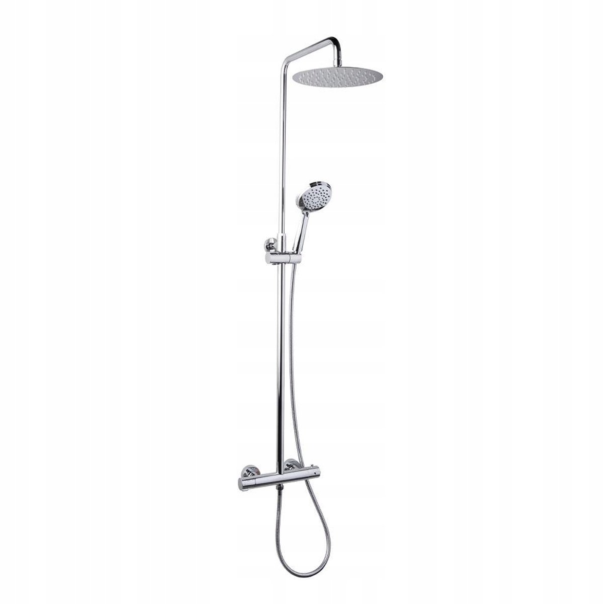 Thermostatische Doucheset met Regen- en Handdouche, 25cm, Chroom