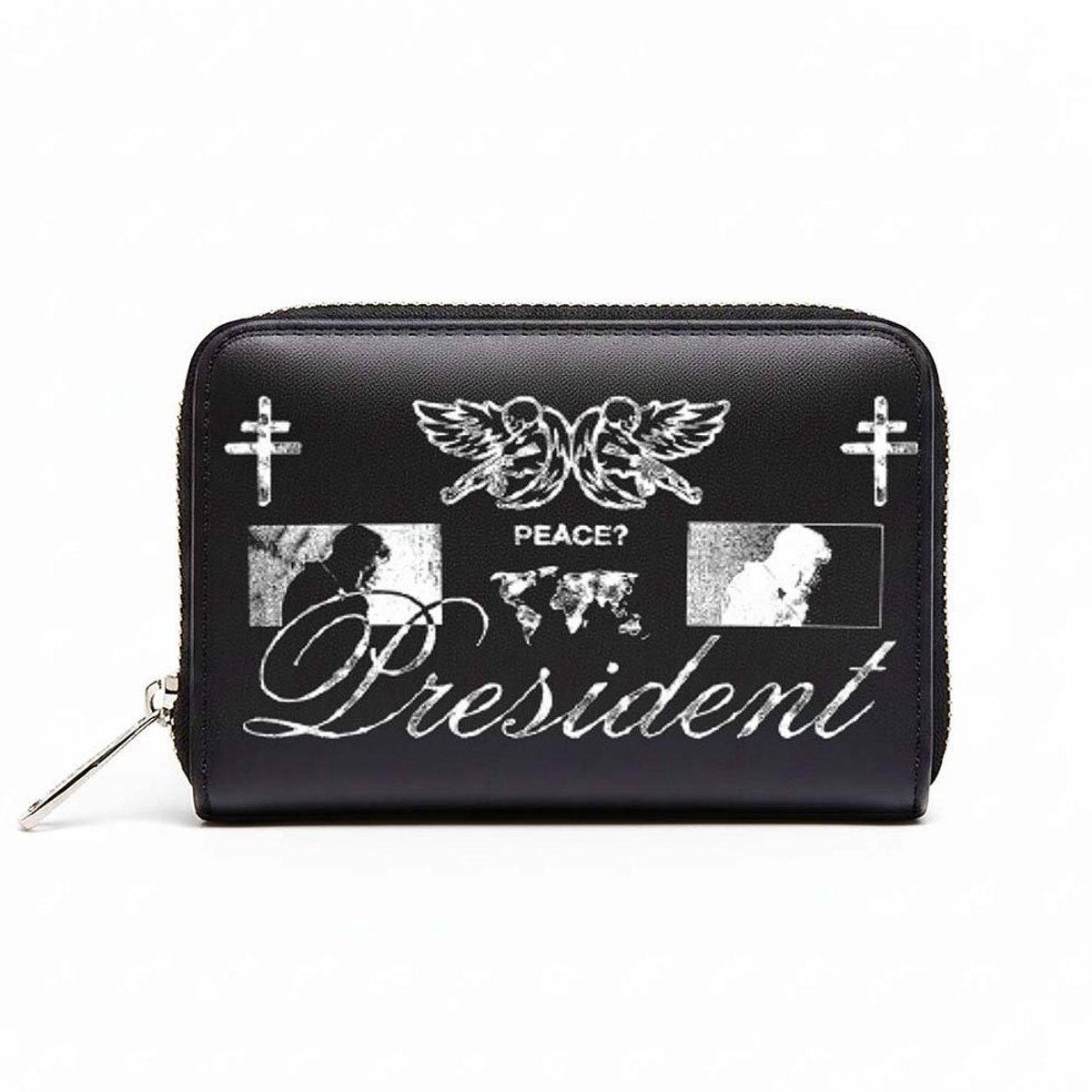 Rocksax President - King Of Terrors Portemonnee - Zwart/Wit