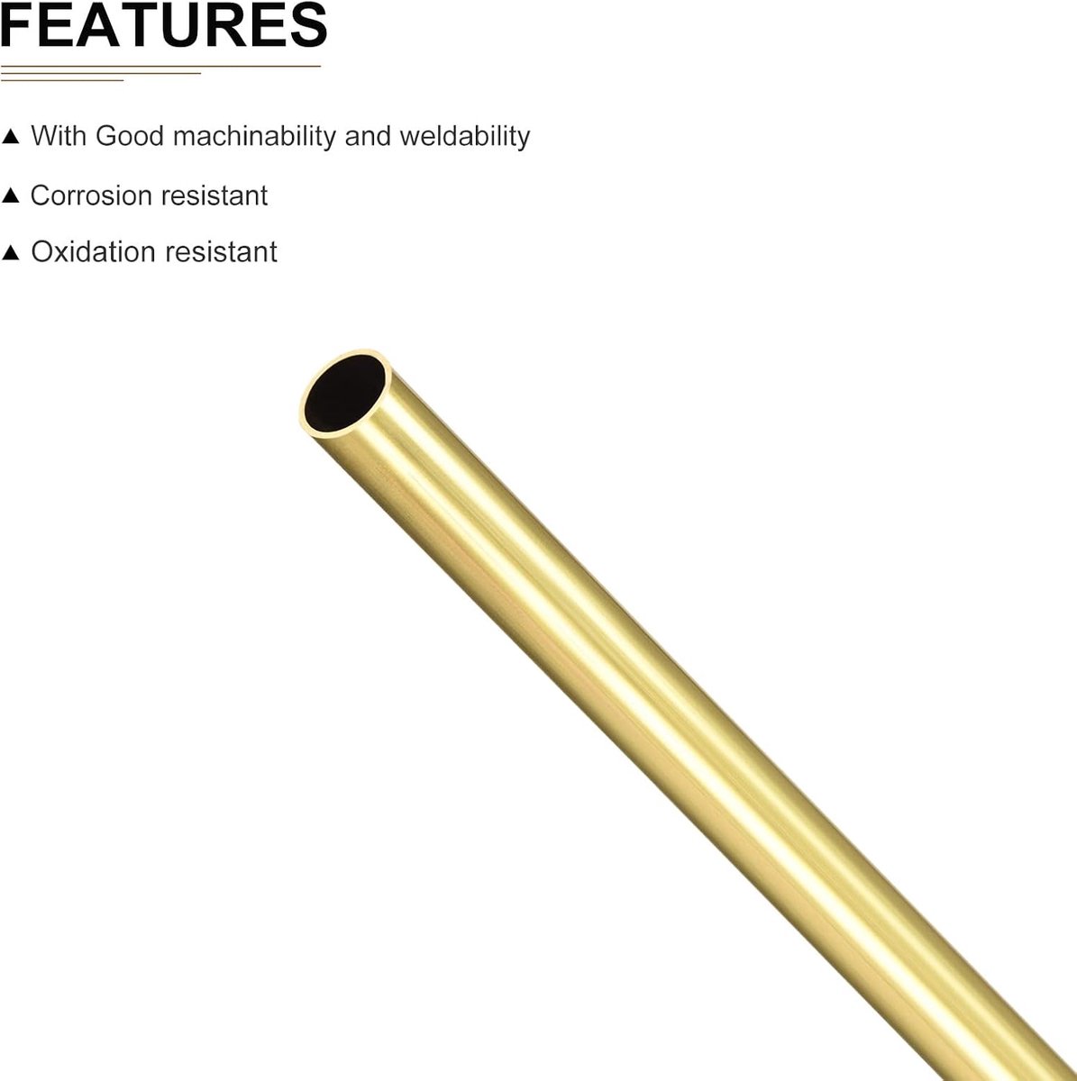 Messing buis 8mm x 0.5mm x 300mm - ronde metalen buis - duurzaam voor DIY projecten - ShopVlot