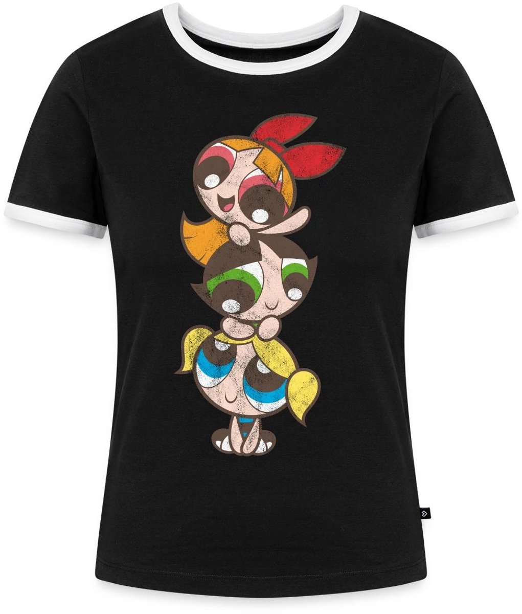Powerpuff Girls Meisje Toren Vrouwen Contrast Shirt