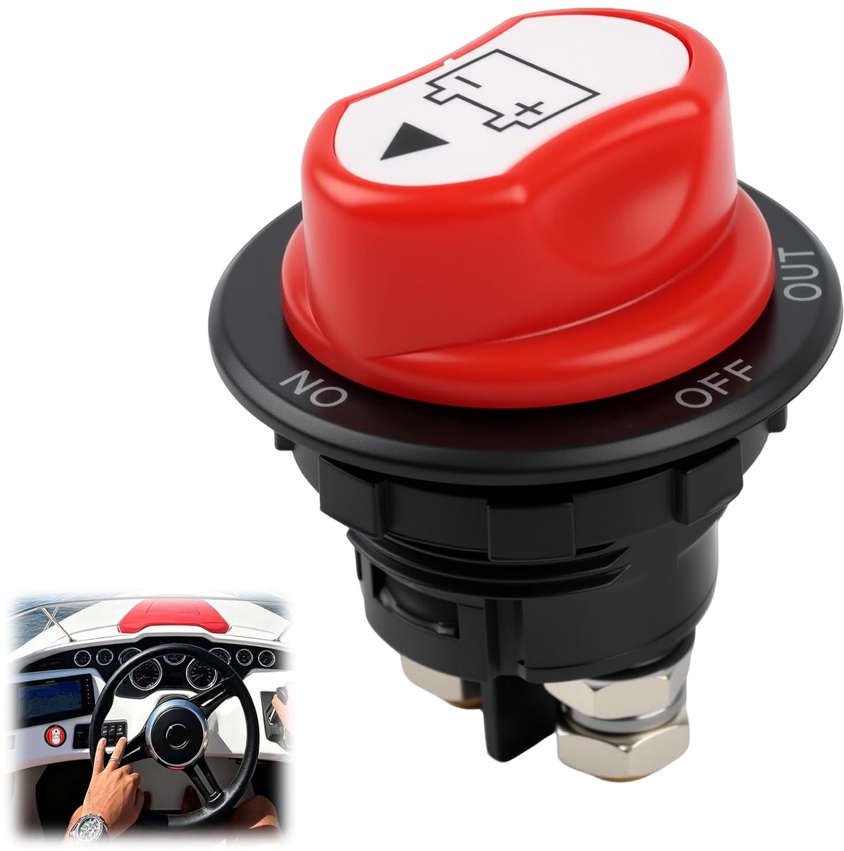 Batterijonderbreker 12 V 24 V - autoaccusnijder - robuuste ABS-schaal - betrouwbare prestaties - ShopVlot