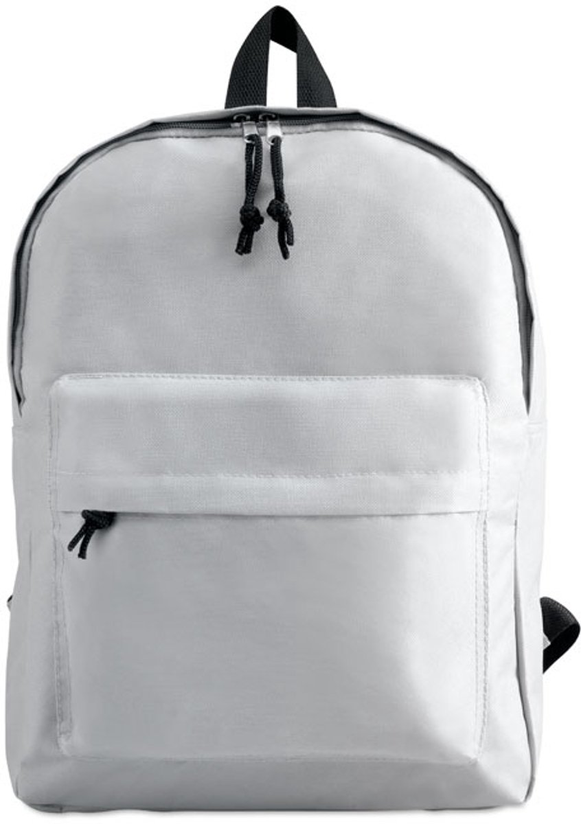 Rugzak met voorvak. 600D polyester Wit