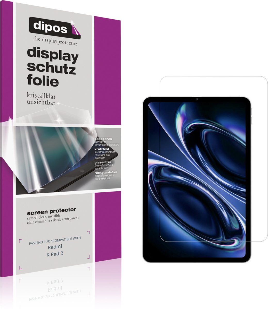 dipos – 2x Beschermfolie geschikt voor Redmi K Pad 2 | Krasbestendige & heldere Screenprotector Ultra-Thin