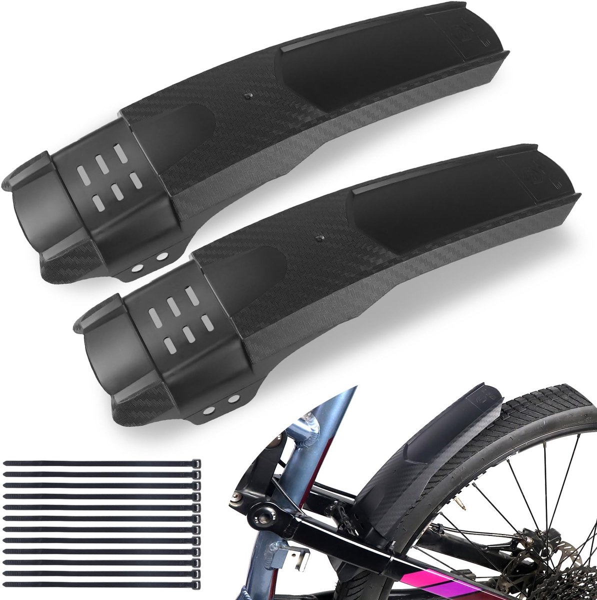 Solidchoice - Set van Universele Voor- en Achterspatborden voor Fietsen