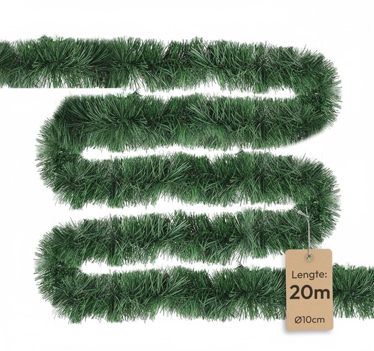 Solidchoice - Kunstkerstslinger van 5/10 m voor Binnen en Buiten, Groen