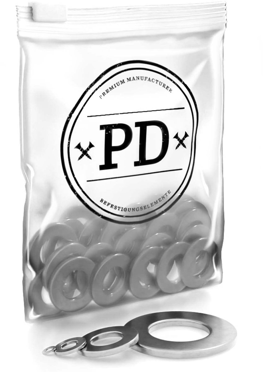 PD® Washers M6 (DIN 125 Form A/ISO 7089) - A4 V4A stainless steel washers - ShopVlot