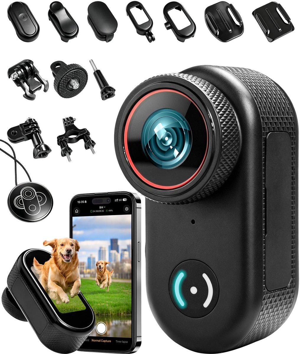 KLYMER 4K actiecamera mini bodycam, vlogging camera - ShopVlot