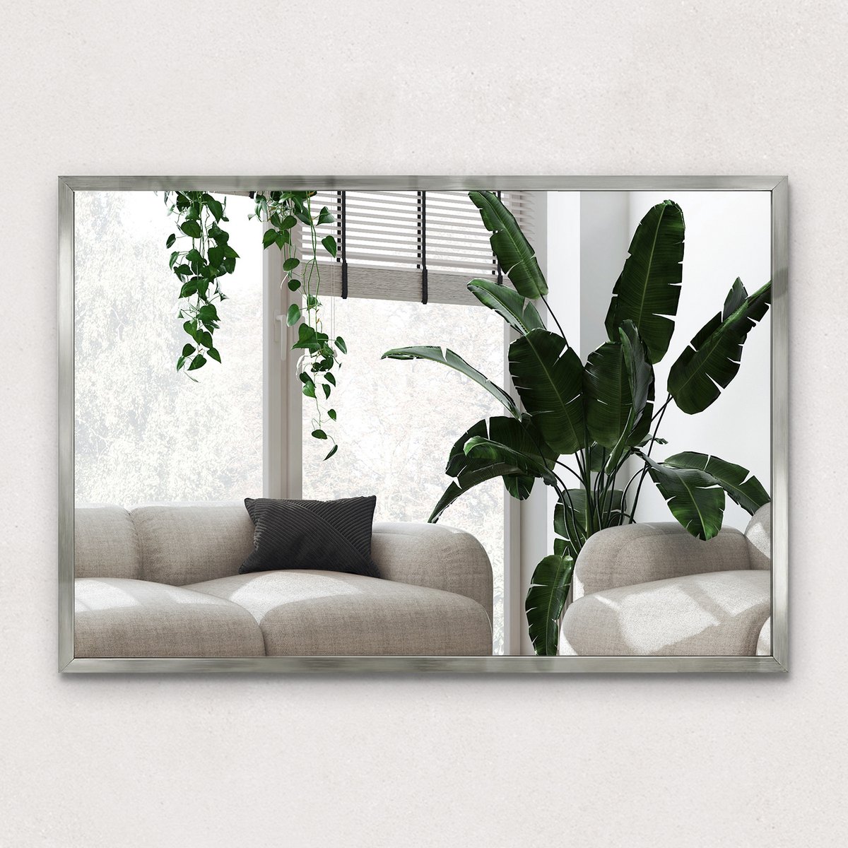 Wallfluent Badkamerspiegel - Moderne Wandspiegel - Decoratieve Spiegel - 60x40 cm