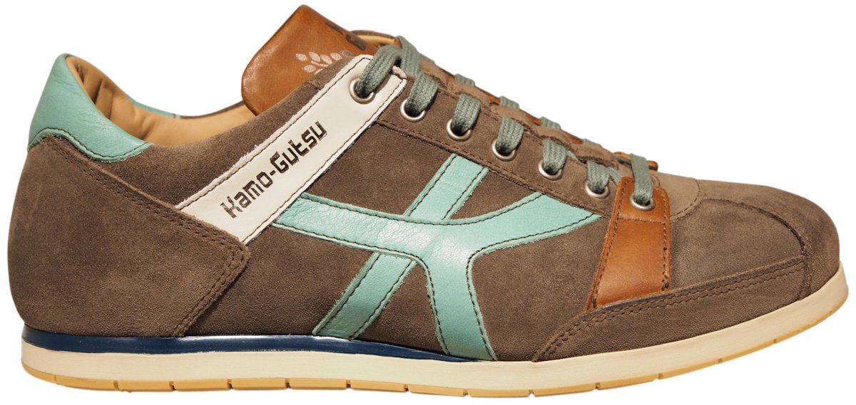 Kamo Gutsu taupe leren heren sneakers Tivo-044