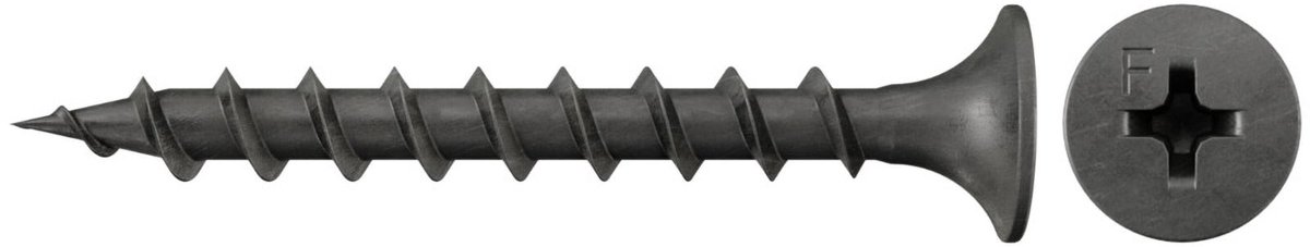 Fischer 1.000x snelbouwschroef 3,5 x 55 trompetkop gefosfateerd grof schroefdraad kruiskop PH - 665092