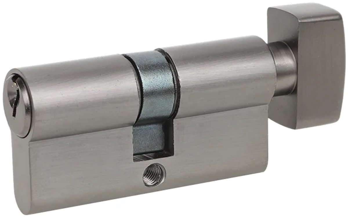 Profielcilinder met knop standaard 30/30 gun metal