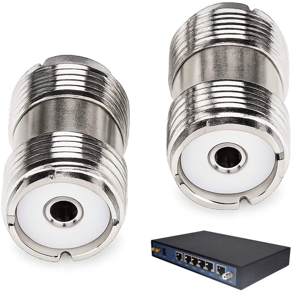 Solidchoice - Set van 2 UHF PL-259 Coaxiale Adapters voor Radio en Antenne
