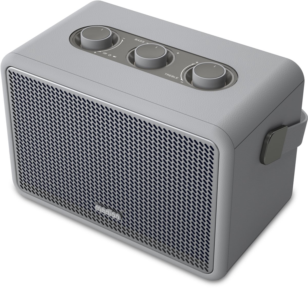 MEDION BXO-1 Bluetooth-luidspreker – Krachtig geluid in een hoogwaardig retro-ontwerp, tot 15 uur batterijduur, Bluetooth 5.3, IPX4, USB-C, zwart | Kraftvoller Sound im hochwertigen Retro-Design, Blue