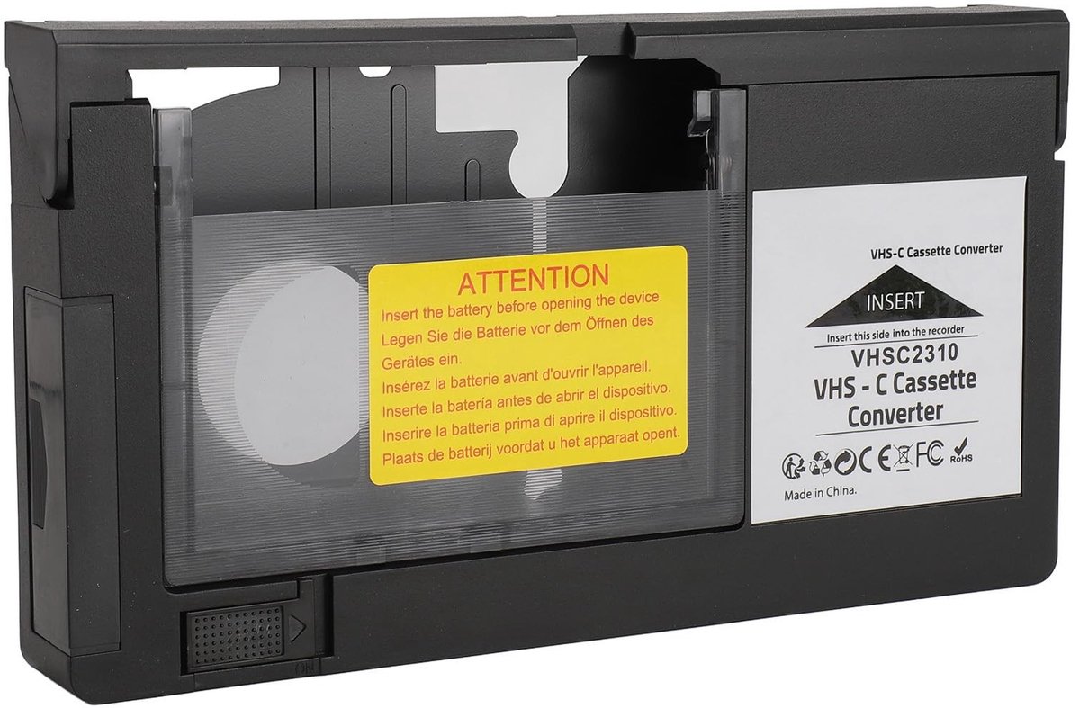 Solidchoice - VHS C naar VHS Band Cassette Adapter voor Camcorders