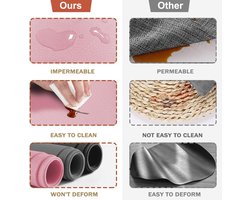 Siliconen placemats en onderzetters - reliëf ontwerp - roze - set van 4 - Hittebestendig tot 230 °C - antislip en wasbaar - voor glas - hout - marmeren tafels - keuken - thuis - restaurant - buitentuin