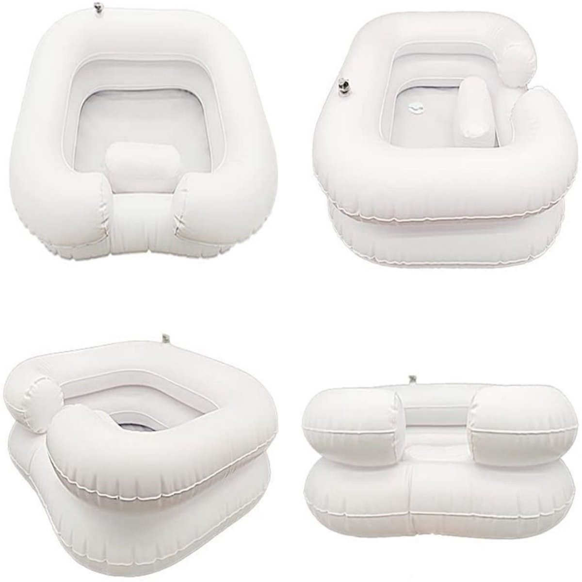 Opblaasbare haarwasbak – 59x51x21 cm – Haarwasbak – Haarwasbak voor gebruik aan bed – Haarwasbak voor mantelzorg – Draagbare opblaasbare haarwasbak – Haarwasbak voor thuiszorg – Multifunctionele haarwasbak