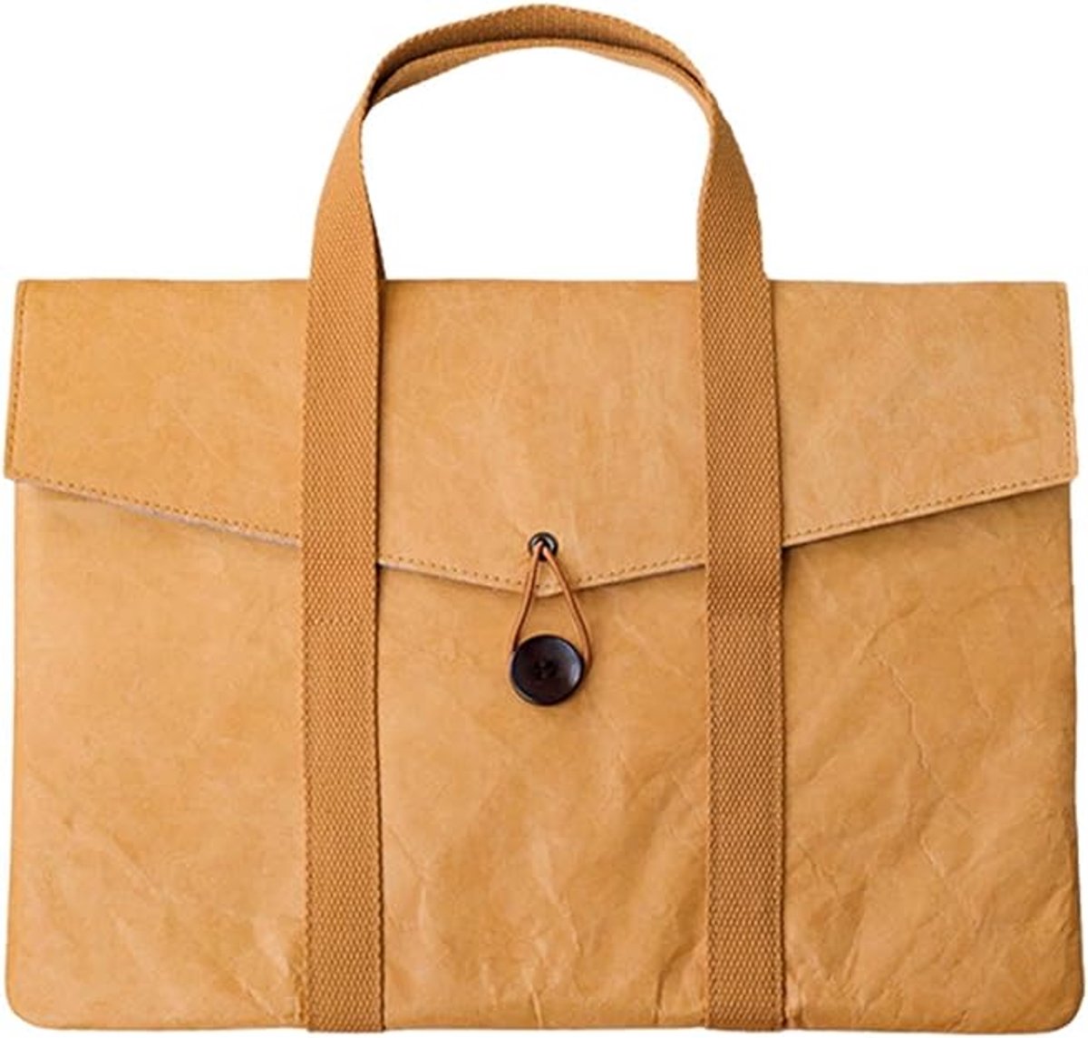 Waterdichte Laptoptas - Voor 14 inch - Met Viltvoering - Scheurvast en Lichtgewicht - Oranjegeel