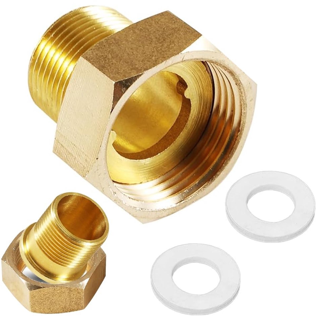 Solidchoice - Set van 2 Pump Fittingen met Schroefdraad en Afdichtingen