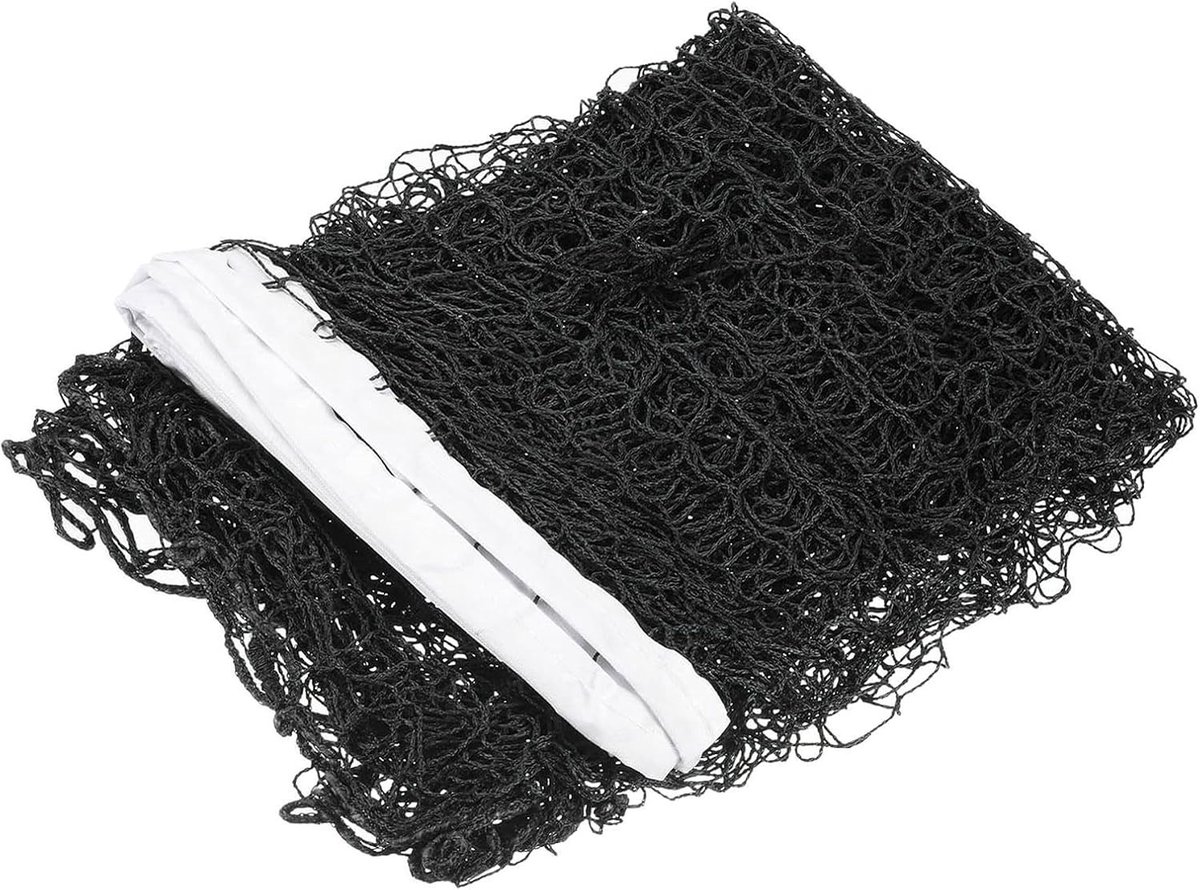 Badmintonnet - Zwart - 6,1 x 0,76 m - Draagbaar Trainingsnet voor Buiten - Voor Badminton, Volleybal en Tennis