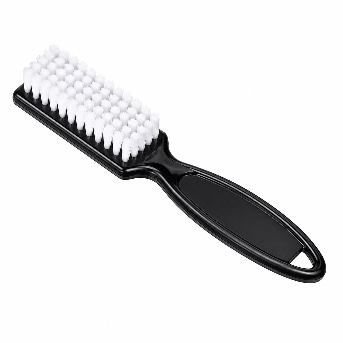 Cabantis mini Baardborstel - Babyhaar - Haarborstel voor Kapper Haarlijn - Zwart met Witte Borstel