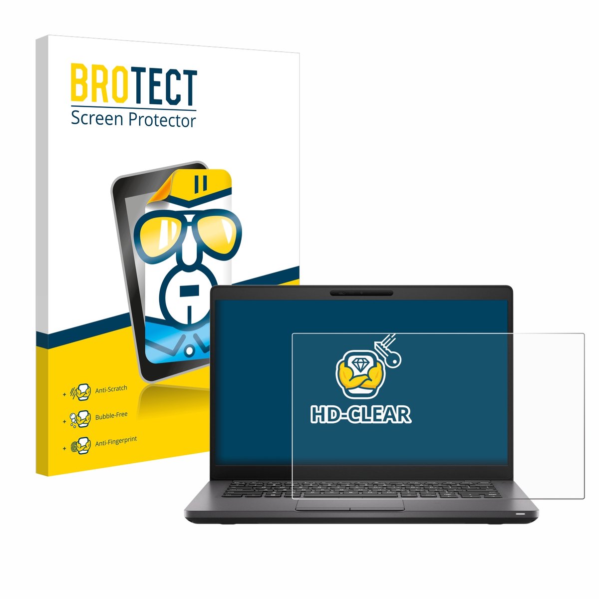 BROTECT - Screenprotector voor Dell Latitude 5400 - Folie Beschermfolie transparant