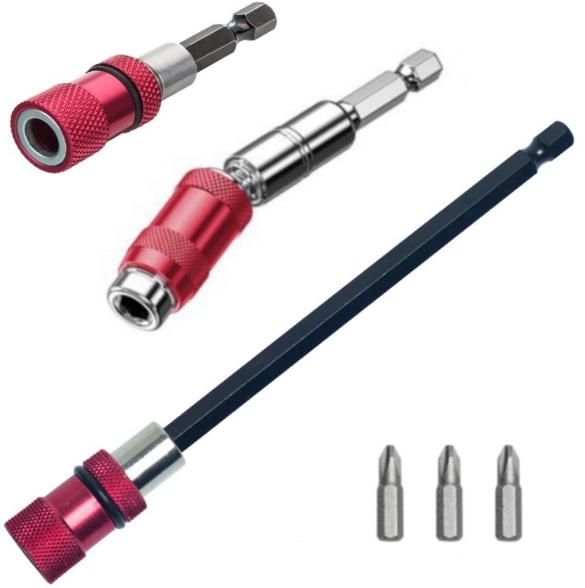 Solidchoice - 3 Magnetische Bithouders voor Schroevendraaiers