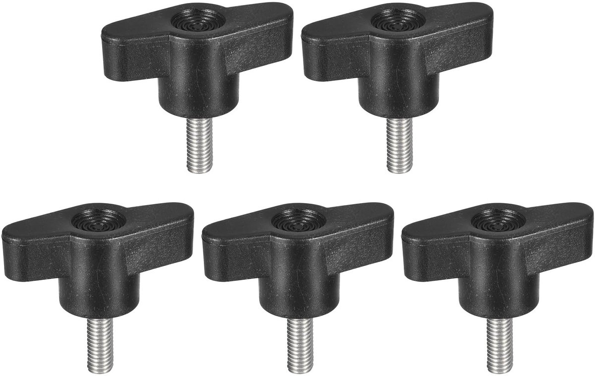 Solidchoice - 5 Stuks Draaiknop met Klemschroef - M5 x 15 mm van Roestvrij Staal 304