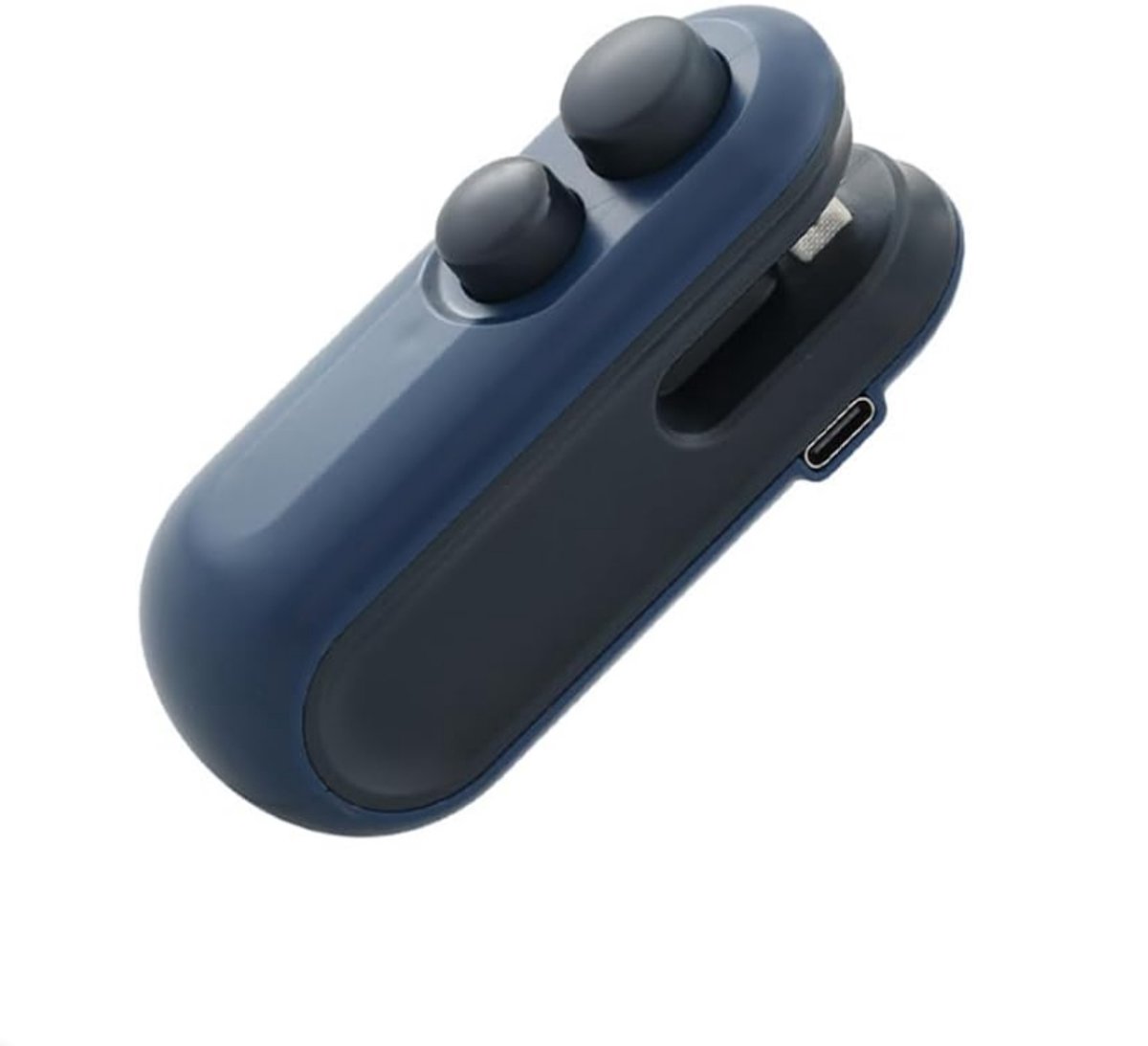 2-in-1 handmatige mini thermische zakverzegeler met ingebouwd snijmes, draagbare voedselsealer inclusief kleur Blauw