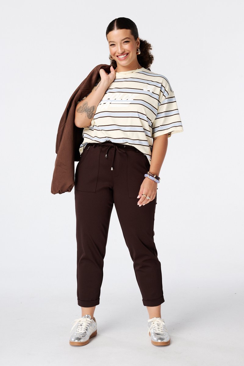 MS Mode Broek Tapered broek met elastische taille