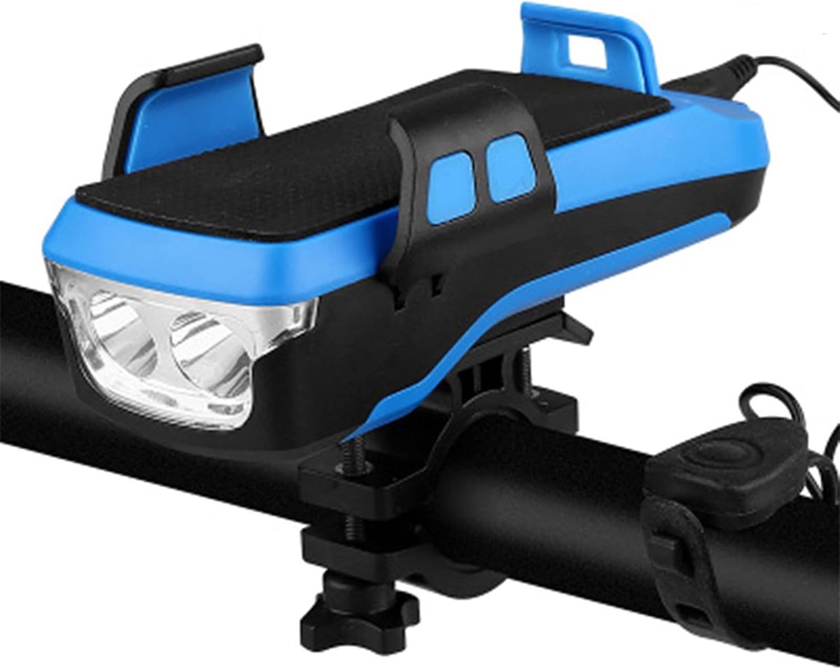 Bicycle Light LED Bicycle Light Front USB Rechargeable Phone Holder Bicycle Lamp Flashlight For Bicycle Light Bike - ShopVlot