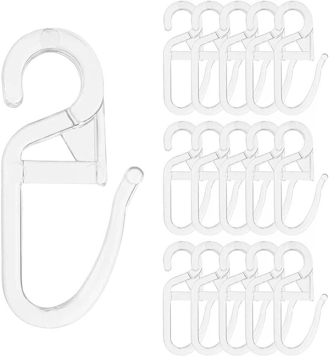 JIADEXIN Gordijnhaken Plastic - 100 Stuks Premium Draperiehaken Clips Transparant Perfect voor Ramen, Deuren & - ShopVlot
