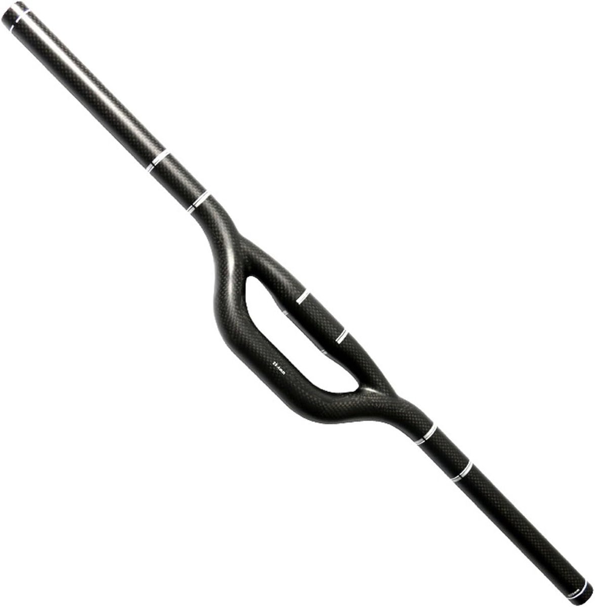 2 in 1 Carbon Fiber Dubbele Buis Stuur Lichtgewicht Mountainbike Stuur - ShopVlot