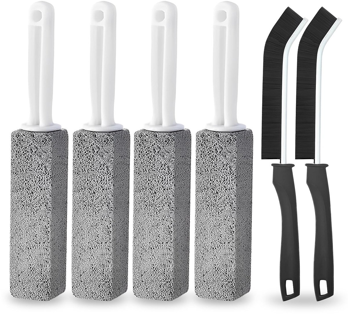 Solidchoice - 4 Stuks Toiletreiniger met Puimsteen en 2 Voegborstels