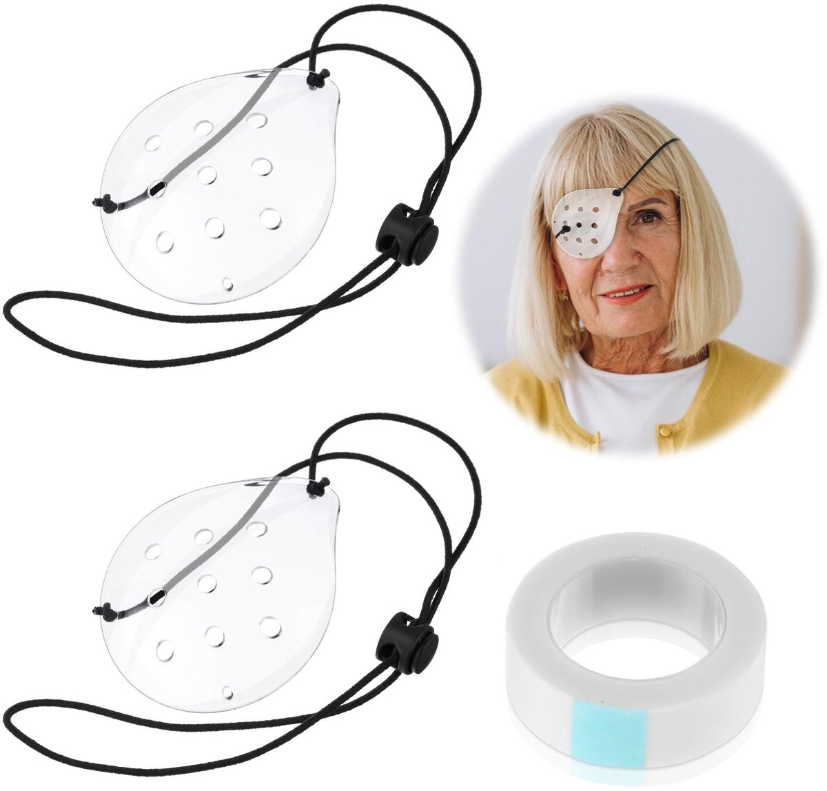 Solidchoice - Set van 2 Transparante Ooglapjes voor Oogbescherming