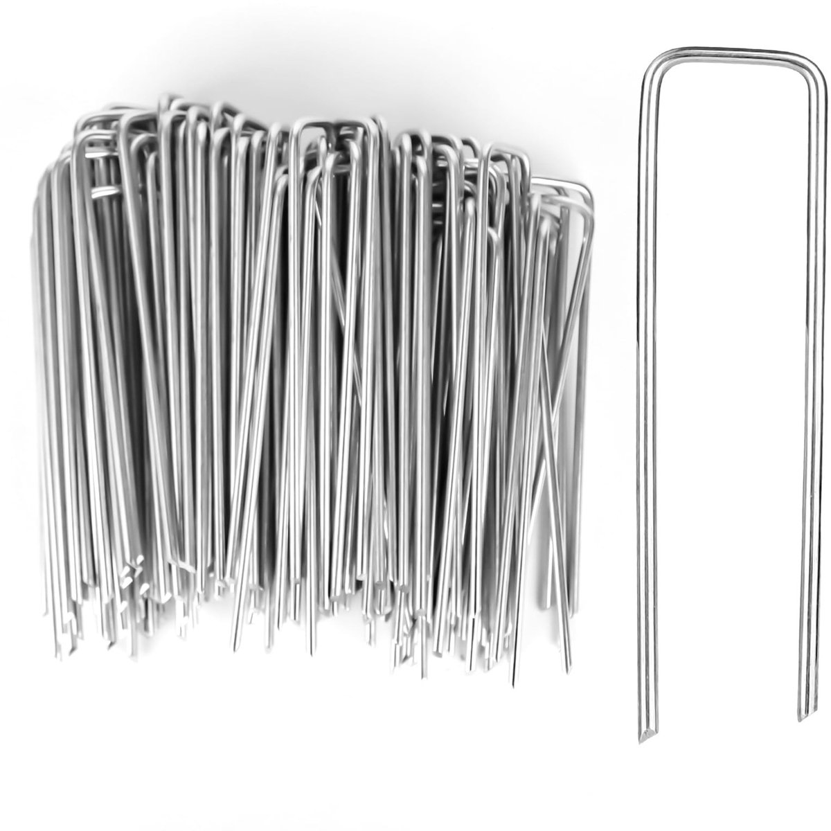 Solidchoice - Tuingrondankers - Set van 100 Verzinkte Stalen Haringen