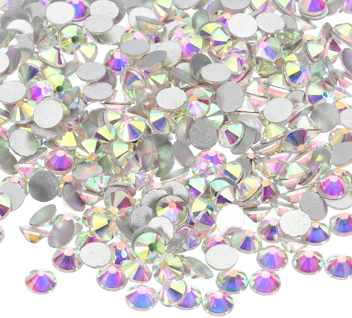 Solidchoice - 400 Stuks Ronde Platte Achterkant Kristal Glazen Steentjes