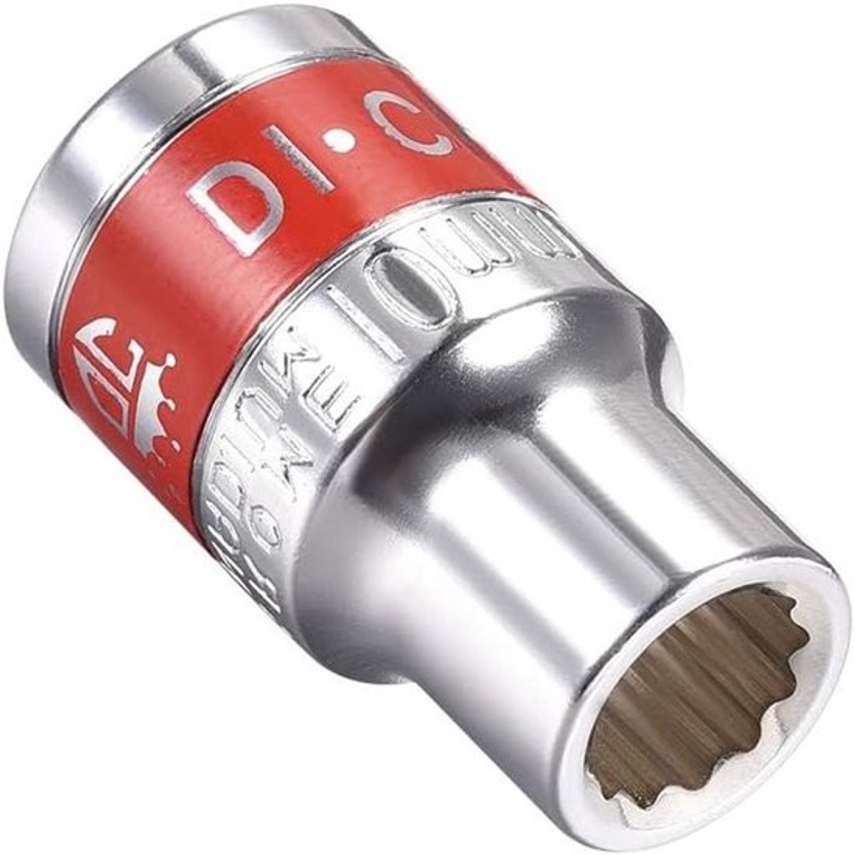 10mm Korte Dopsleutel met Rode Band - 1/2-Inch Aandrijving, 12-Punt, Cr-V, Geschikt voor Auto Reparatie en Huishoudelijk Gebruik