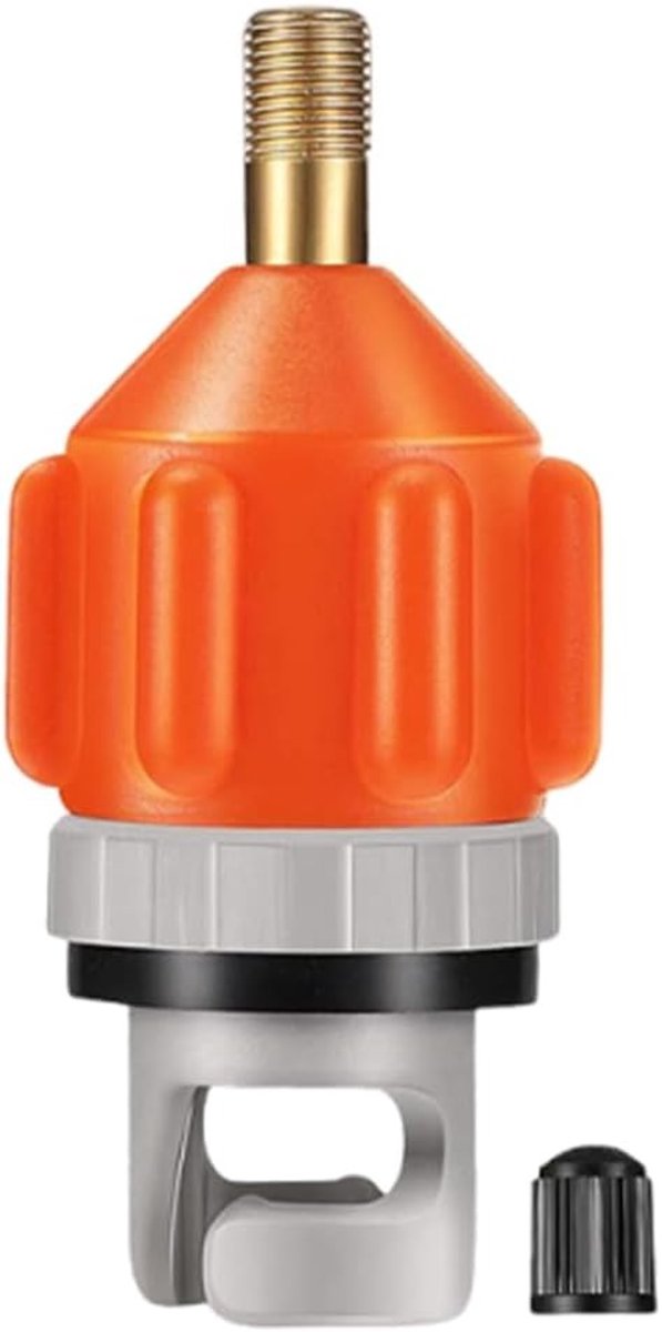 Luchtventieladapter voor SUP - Zwart - 8,3 x 2 x 0,8 cm - Duurzaam PVC en Legering - Voor Paddleboards en Kajaks