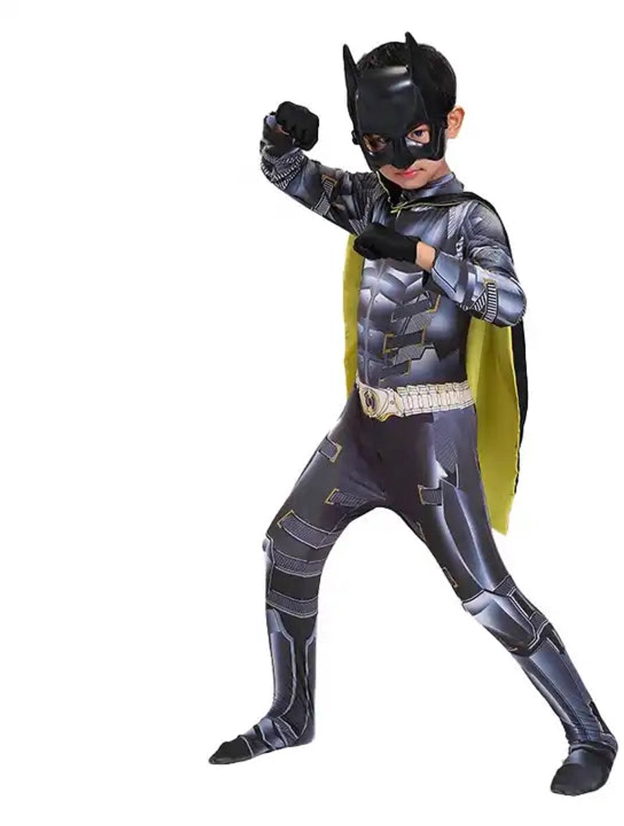 Batman met cape | eindbaas | Kostuum | 104 (3/4 Jaar) | Verkleedkleding | Superhelden