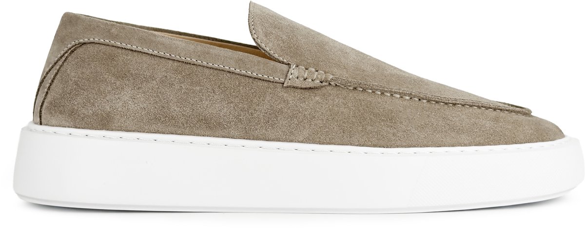 Dutch'D ® Loafers - Instapper - Steen Grijs - Luxe - Sportief - Suede leer - Atmos - Maat 44