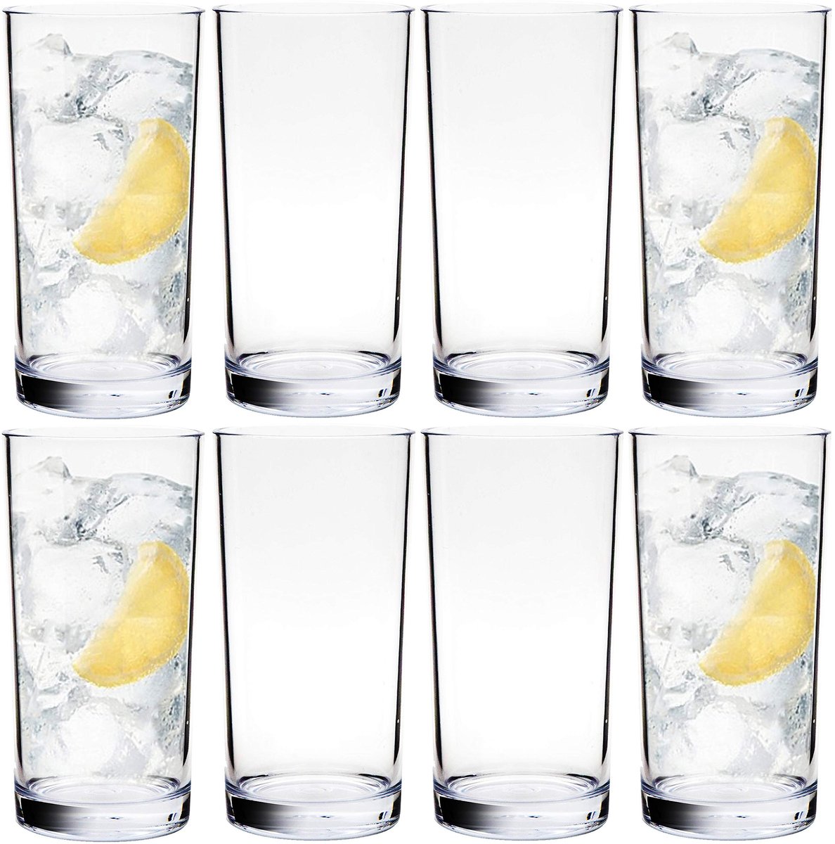 Solidchoice - Set van 8 Shatterproof Plastic Drinkbekers 500ML